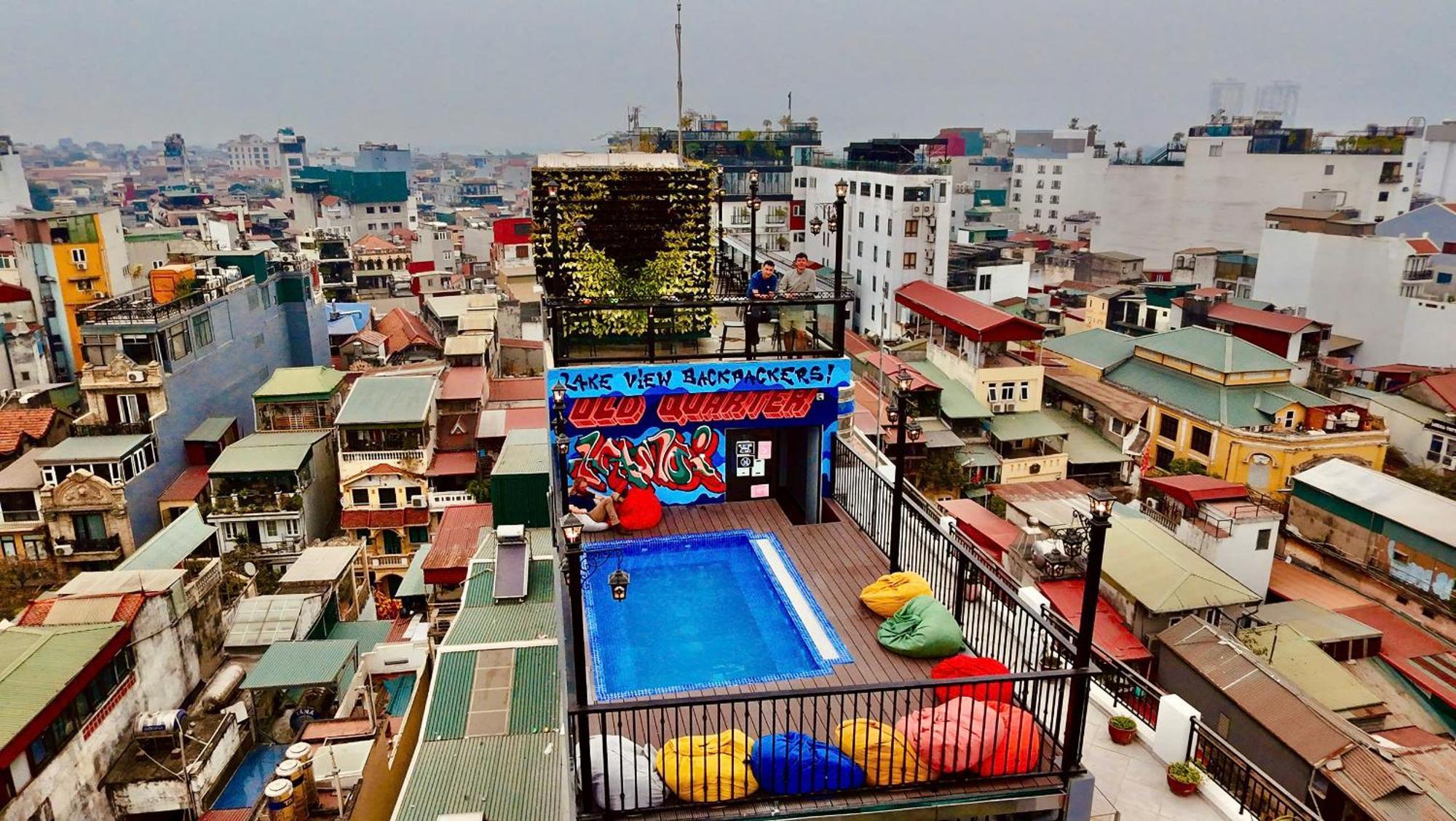 האנוי Lakeview Backpackers Hostel & Rooftop Bar מראה חיצוני תמונה